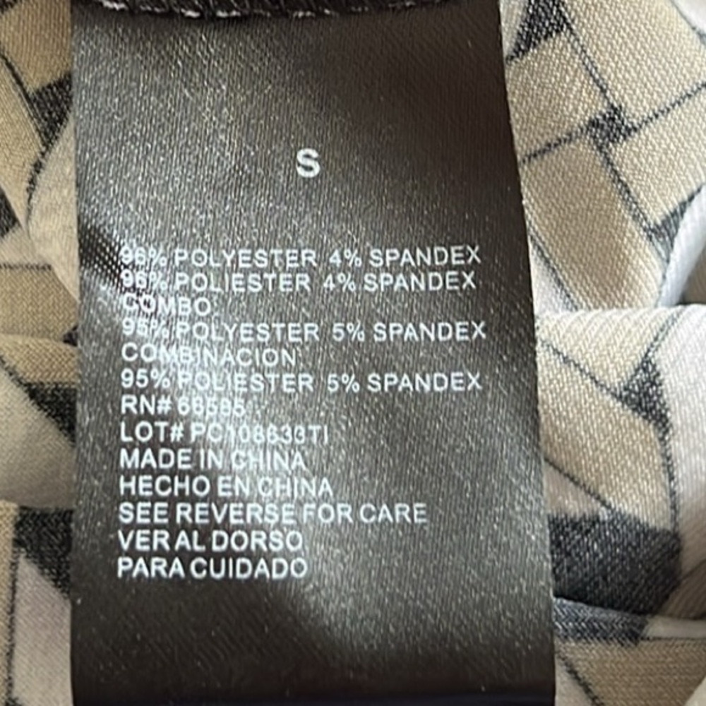 Perceptions Black Overlay Geometric Patterned Car… - image 8